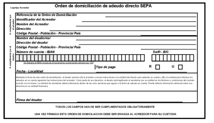 Domiciliacion bancaria - SEPA - EPAE Domiciliacion bancaria - SEPA - EPAE