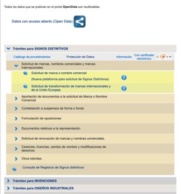 Tramites para signos distintivos Tramites para signos distintivos